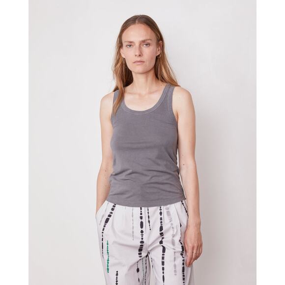 Officine Generale Tatia Pigment Dye Tank Top in Iron Grey XS - Picture 1 of 4